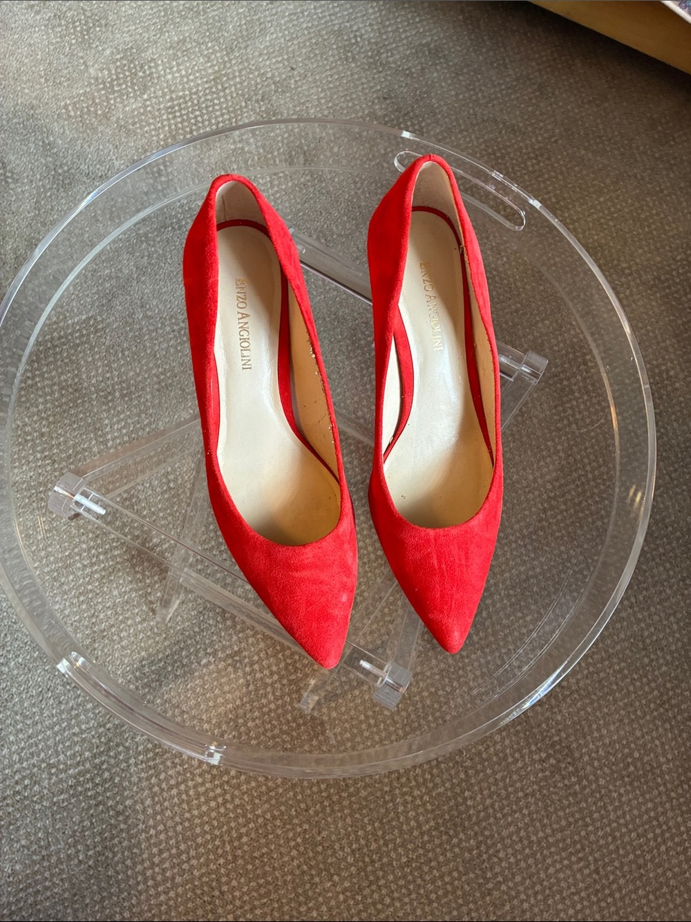 Enzo Angiolini Suede Pointed-Toe Pumps